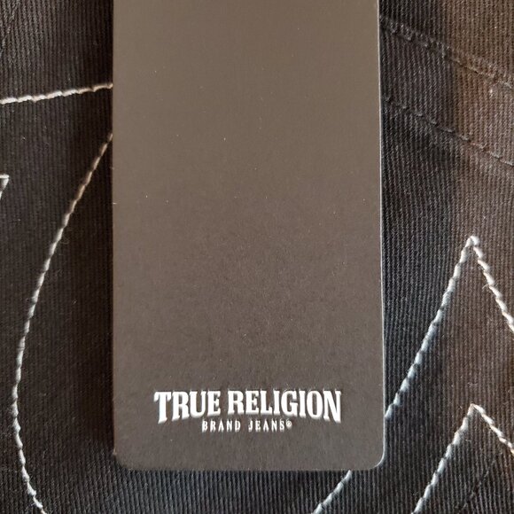 NWT TRUE RELIGION Men's Geno Relaxed Slim Black Jeans - Picture 13 of 16
